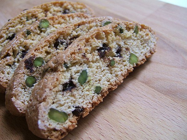 Chocolate & pistachio biscotti